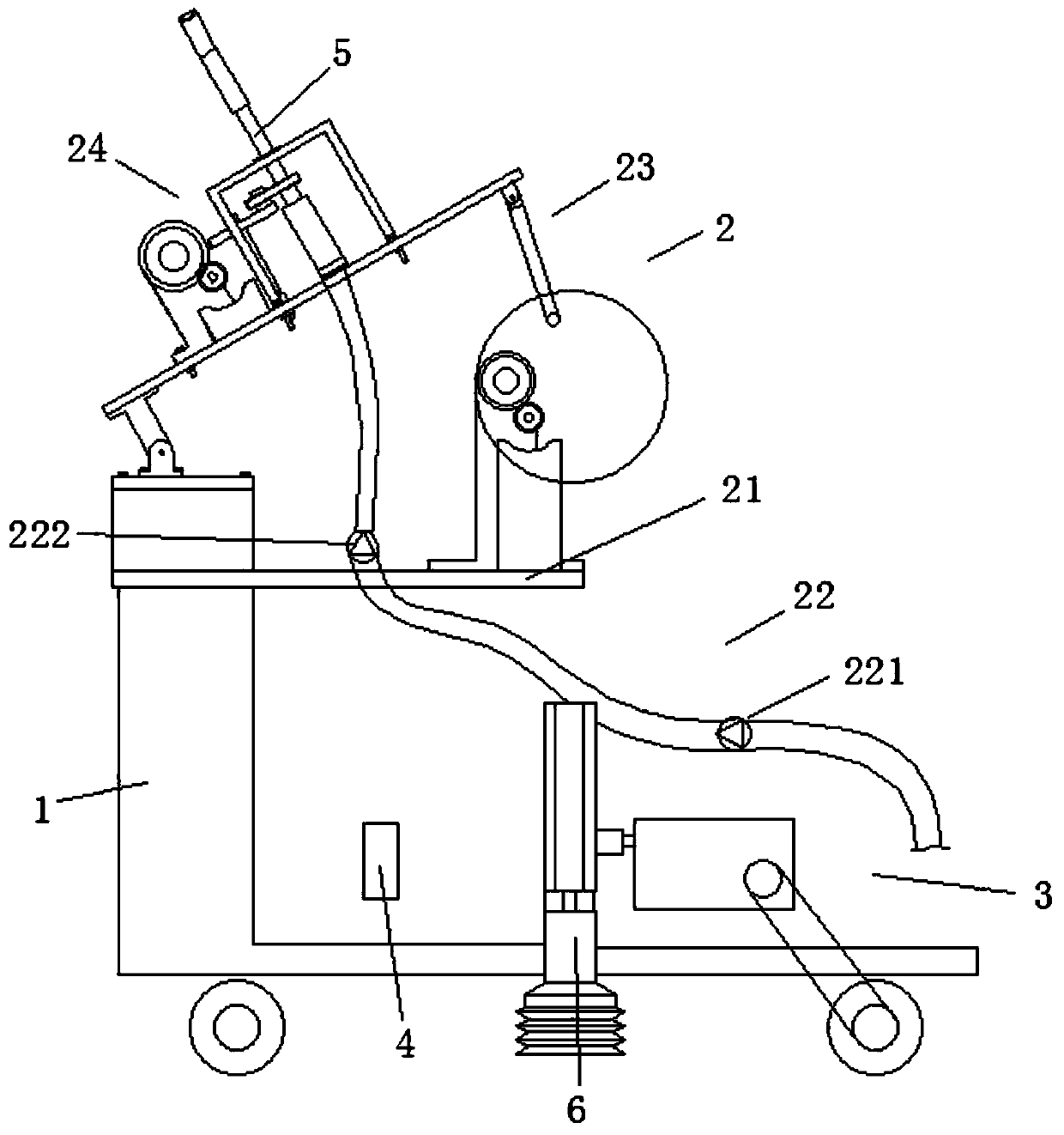 Riverside vegetation sprinkling-irrigating device