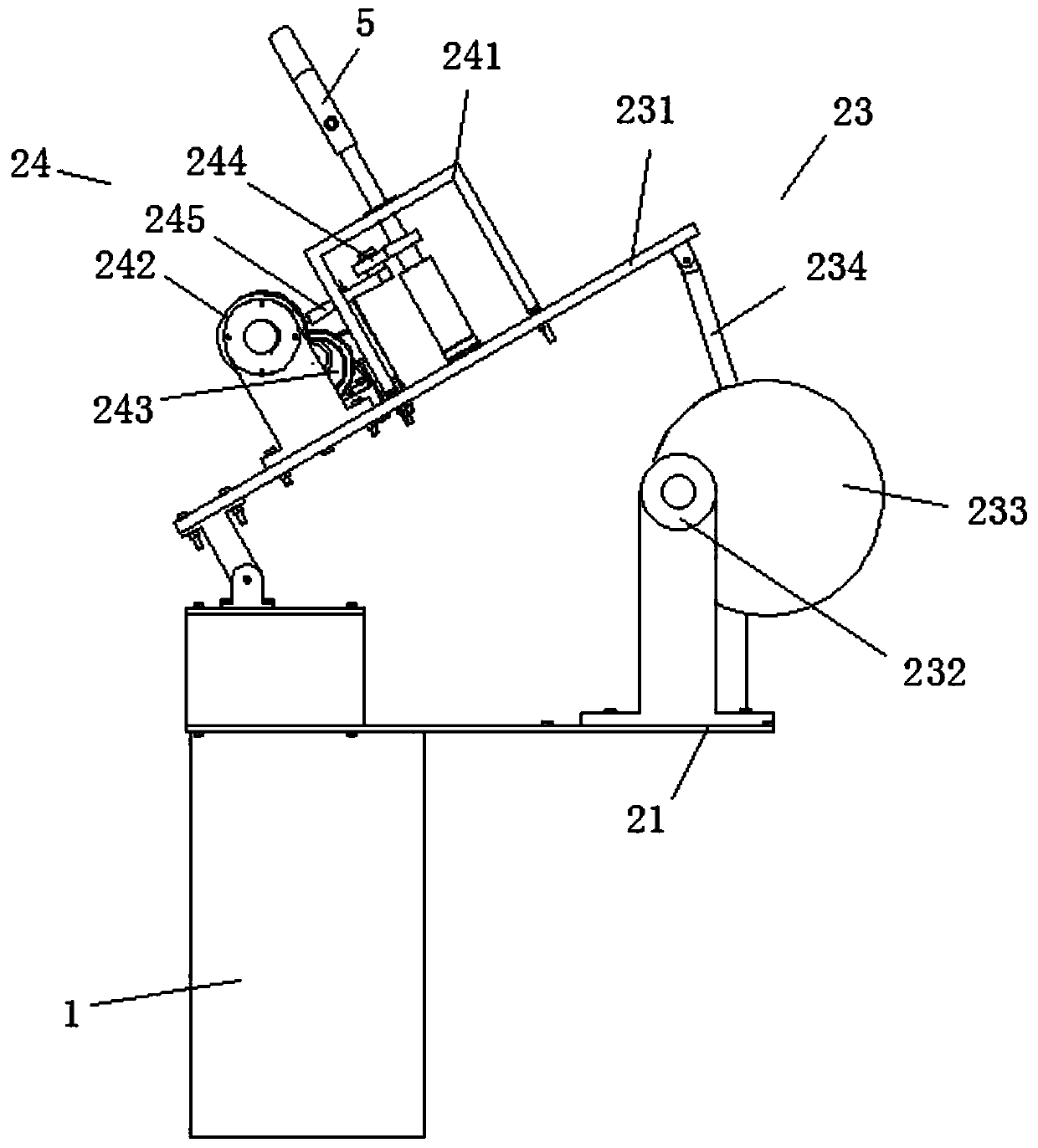 Riverside vegetation sprinkling-irrigating device