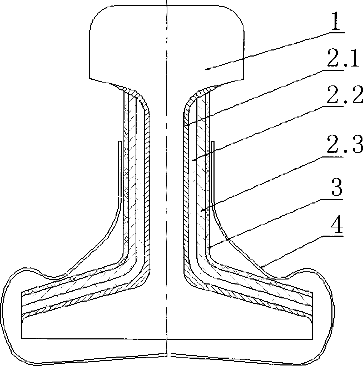 Steel rail vibration damping noise reduction method for self-absorption composite magnetic damping plate