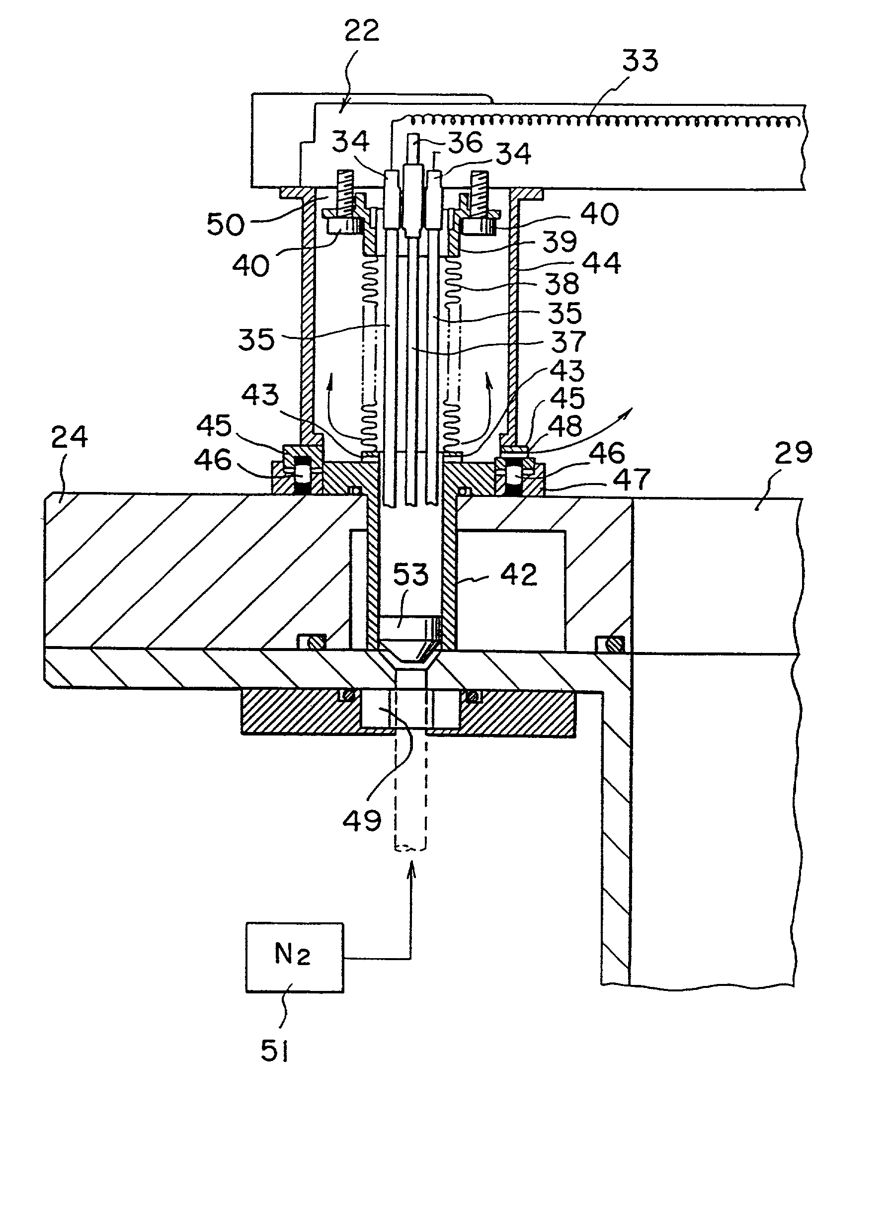 Gas processing apparatus for object to be processed