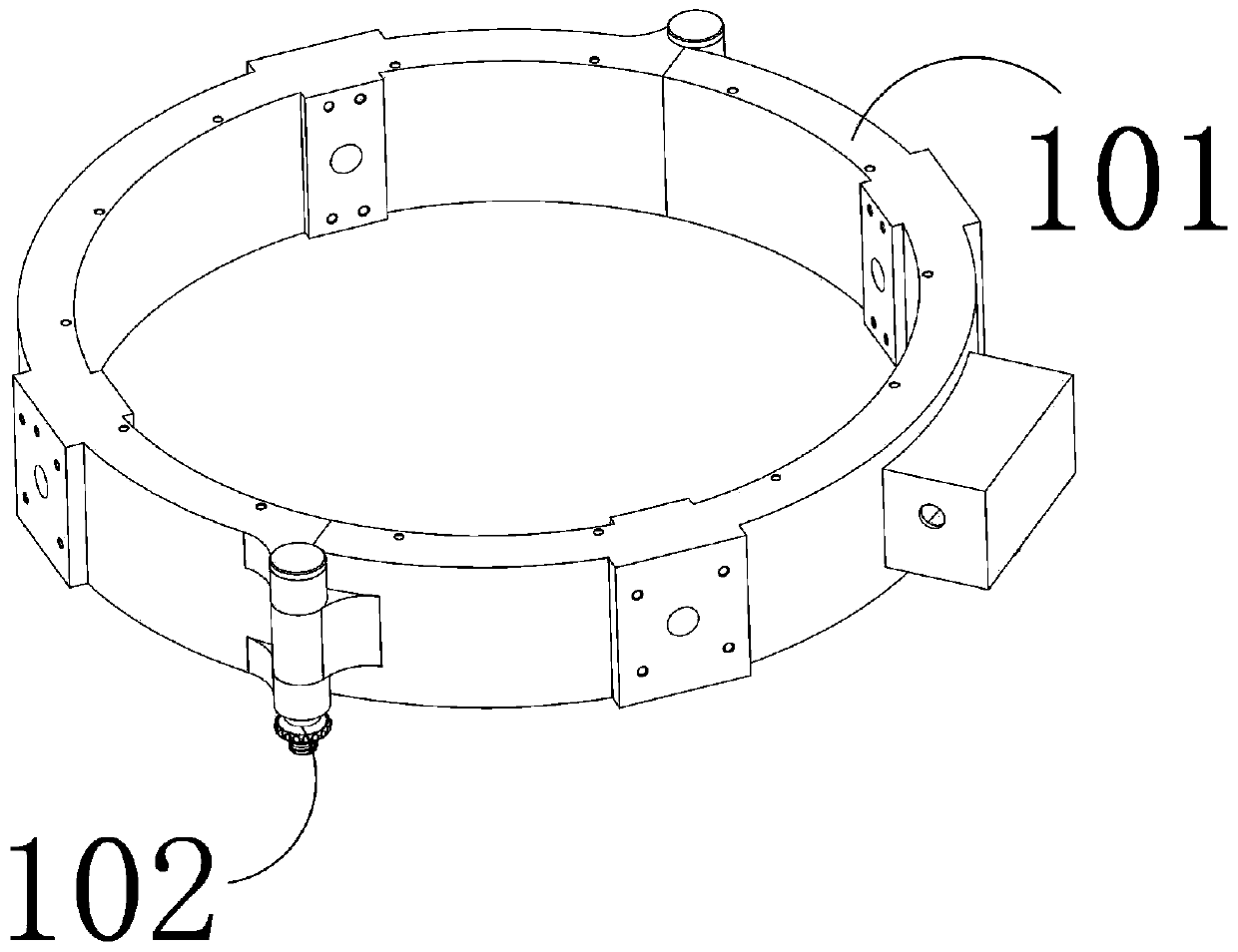 Automatic assembly for cutting off afforestation nursery stock branches