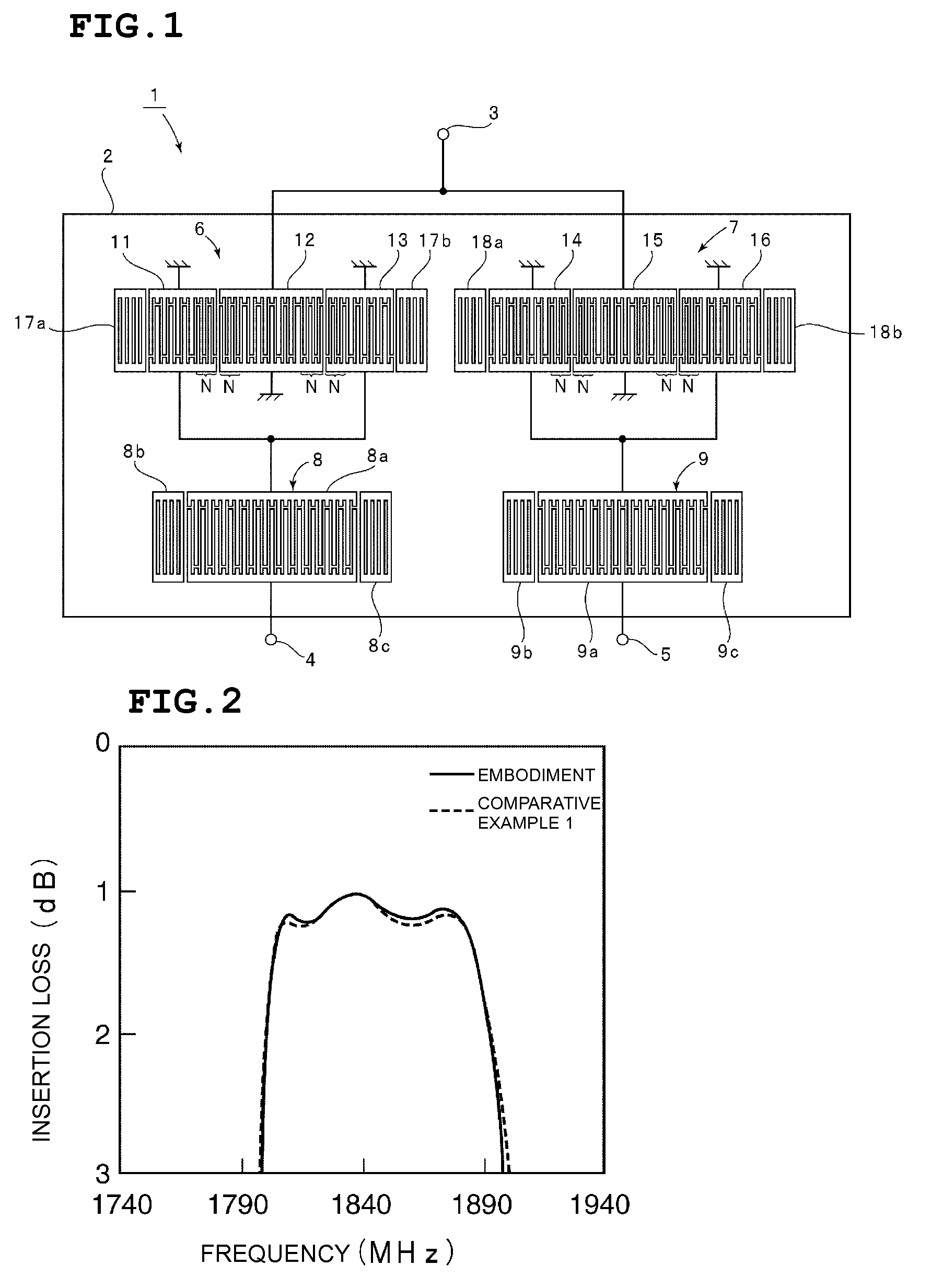 Balanced acoustic wave filter device