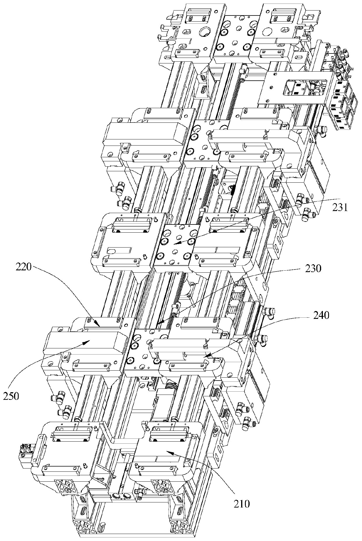 Automatic production line for paper box labeling and folding