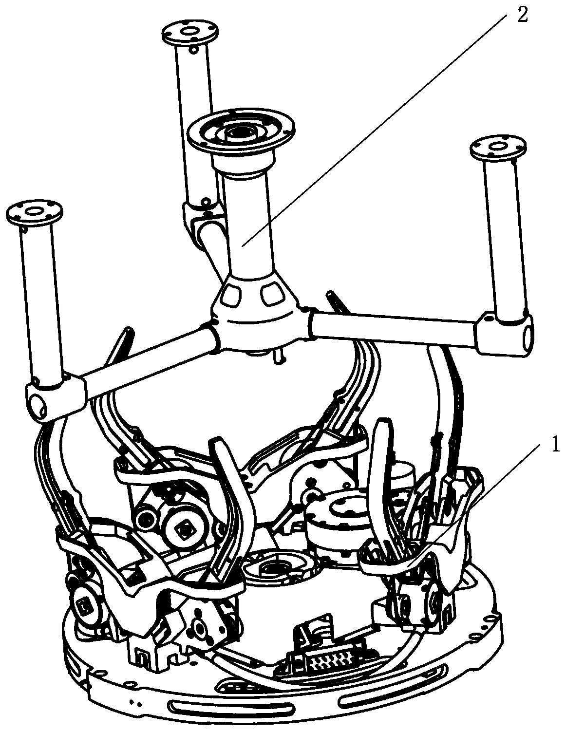 Ultra-light steel wire rope linkage type space docking mechanism