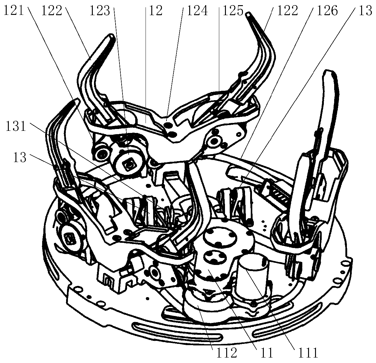 Ultra-light steel wire rope linkage type space docking mechanism