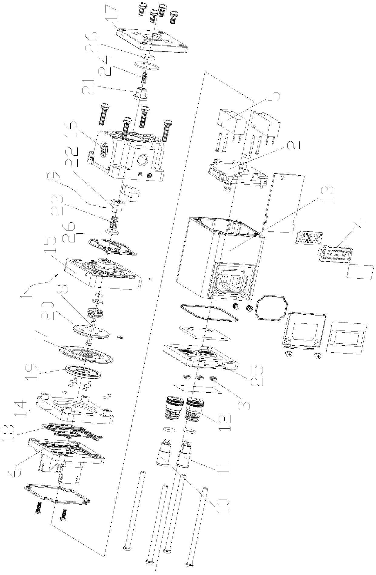 Multi-point input-presetting electric proportional valve