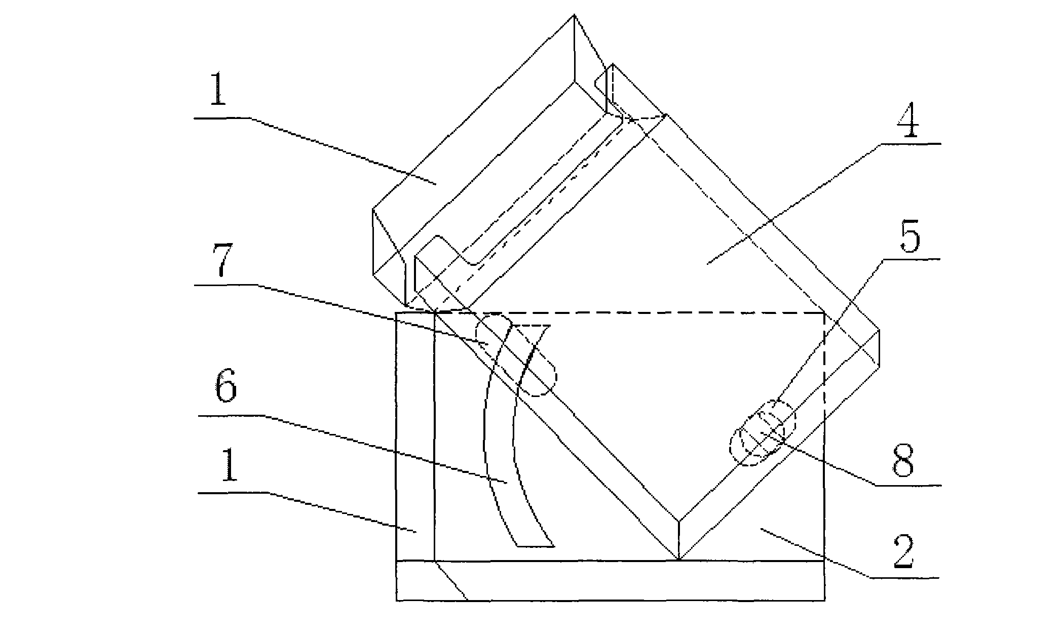 Rotary open type double layer packing box