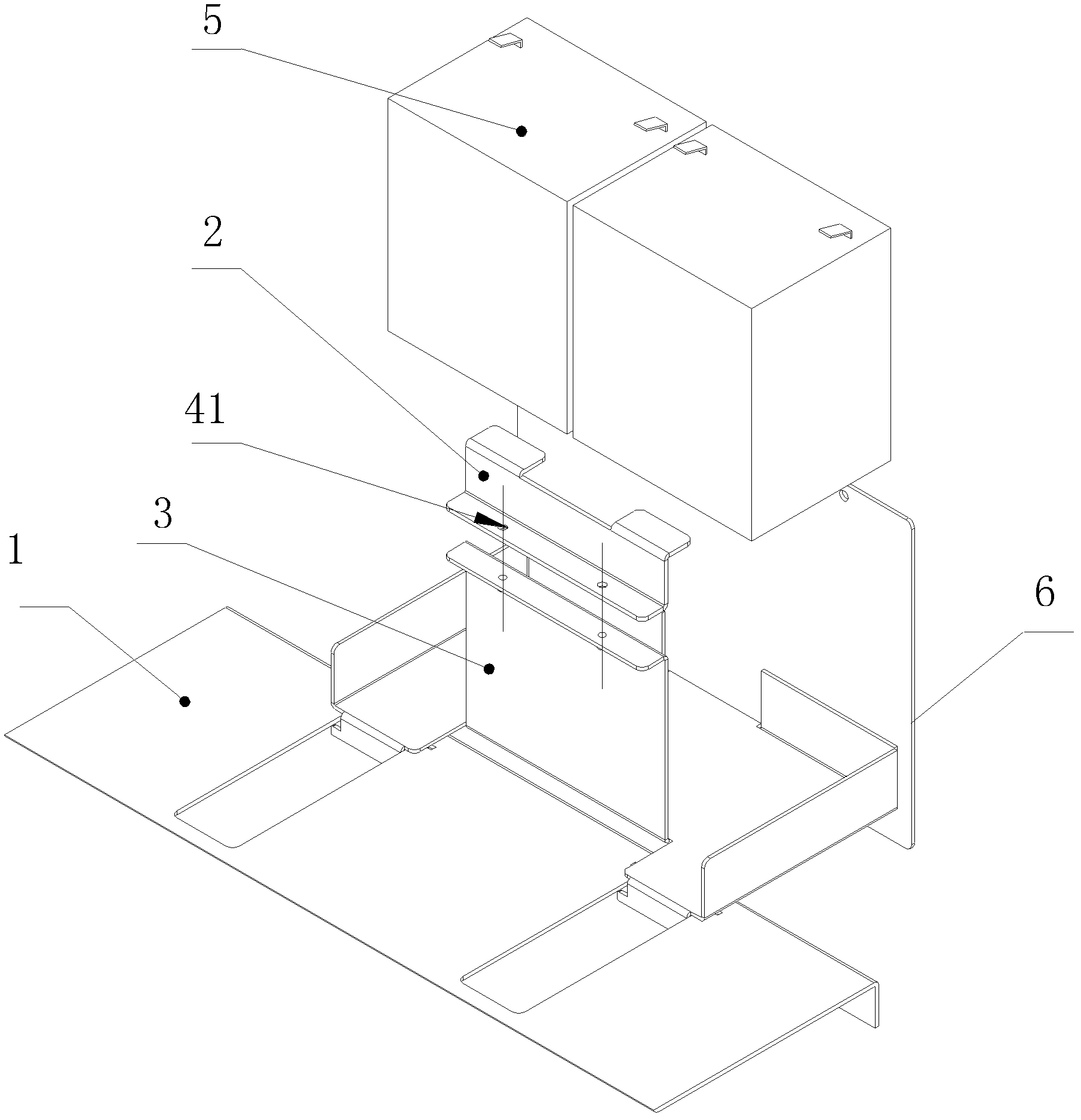 Pull box assembly for replacing battery and method for replacing the battery