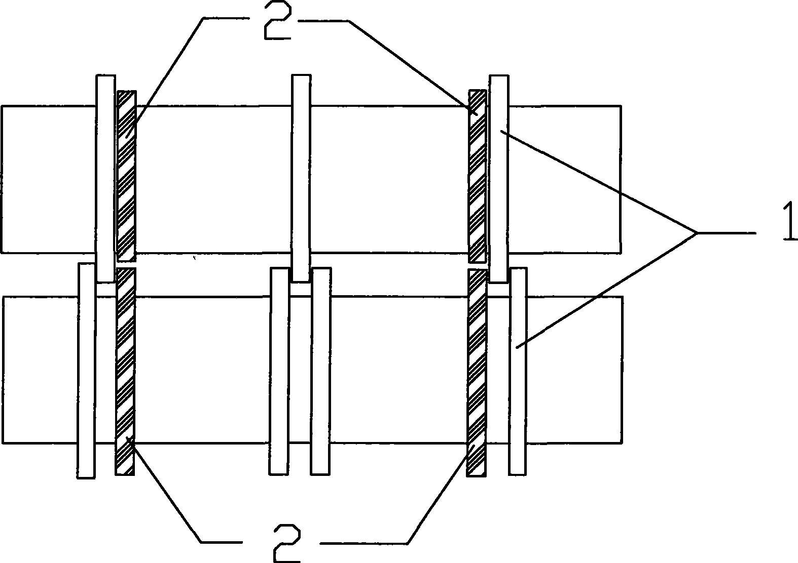 Slitting striping method of PS aluminum base belt-material