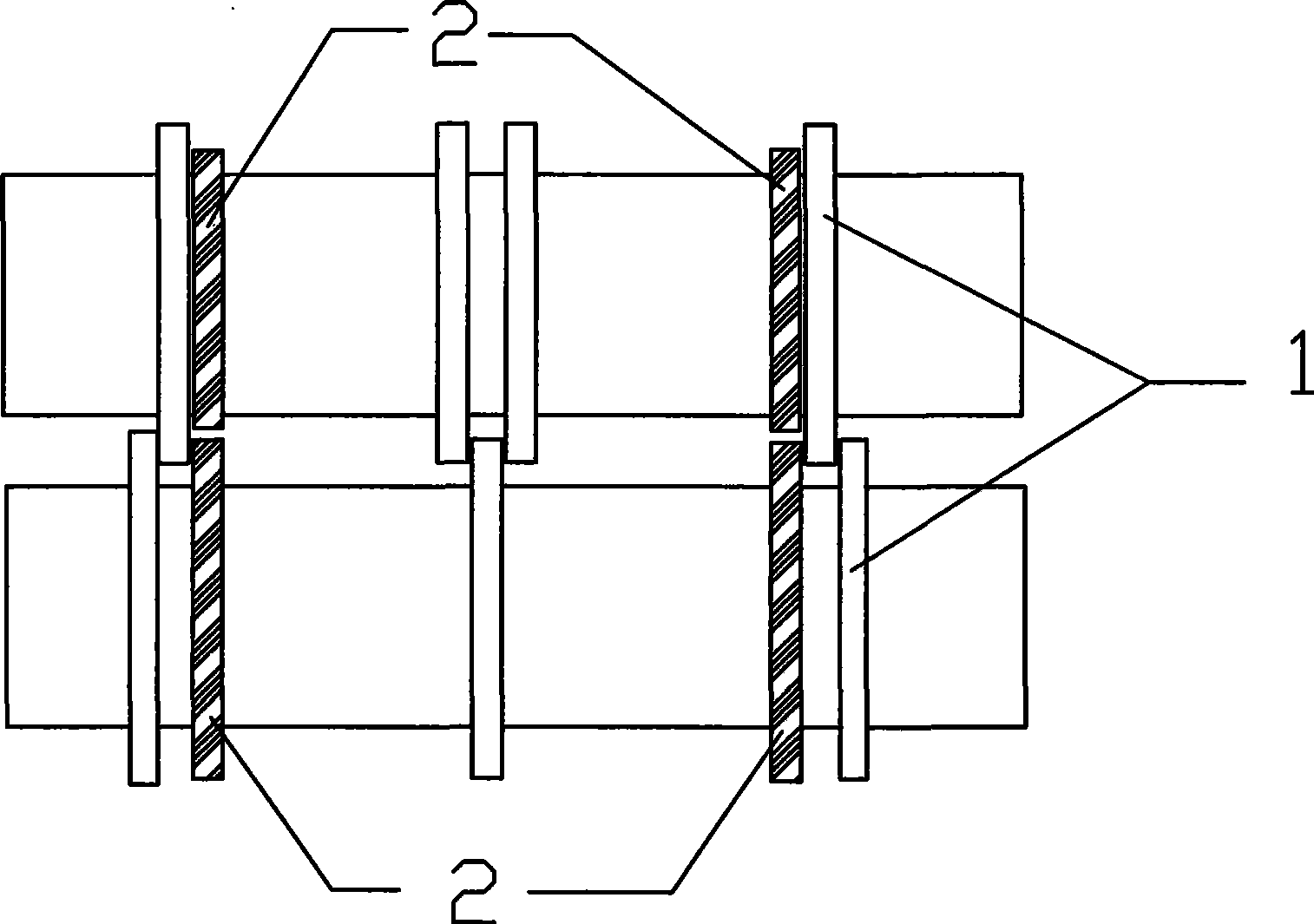 Slitting striping method of PS aluminum base belt-material