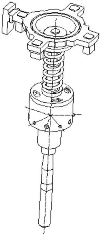 Center component of electronic brake booster capable of being mechanically and fully decoupled