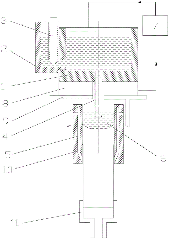 A semi-continuous casting method and device for air pressure filling