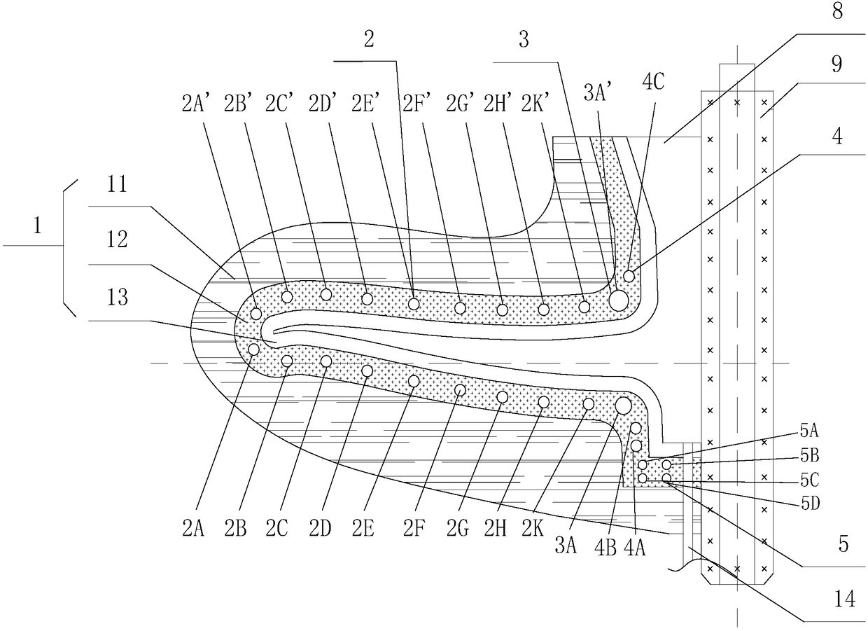 Propeller casting forming solidification sequence control device and control step thereof