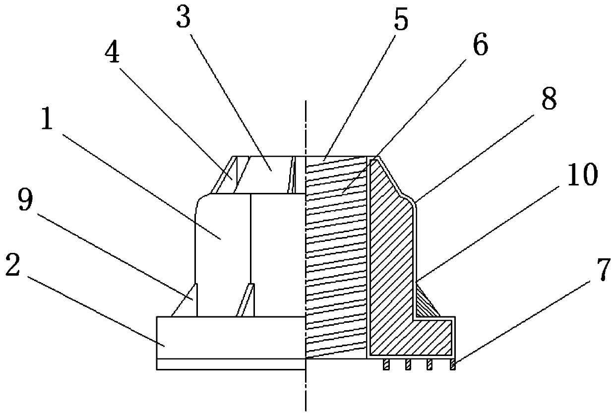 Wear-resistant flange nut applied to building support fastener