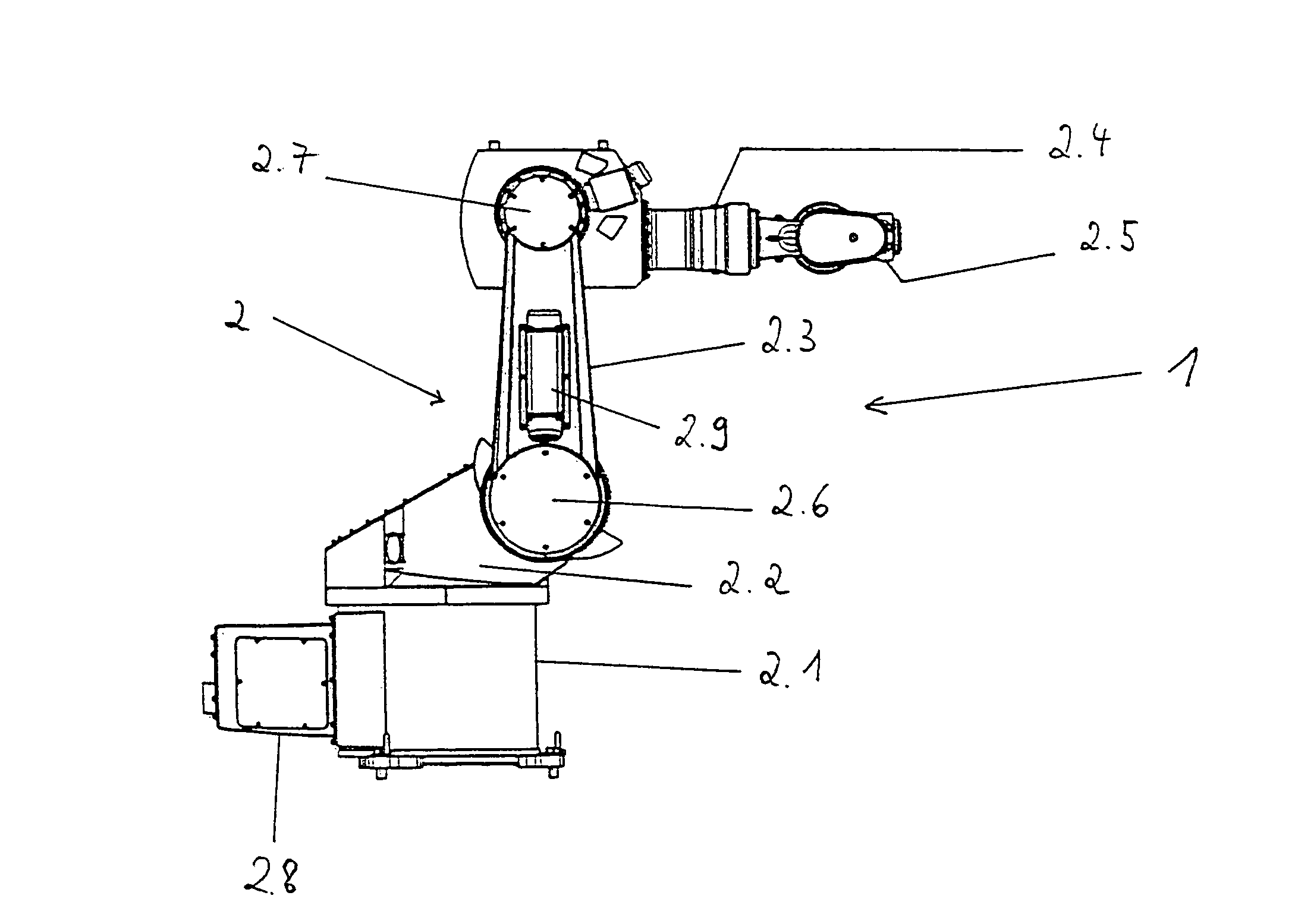 Manipulator with automatic control, especially for the food industry