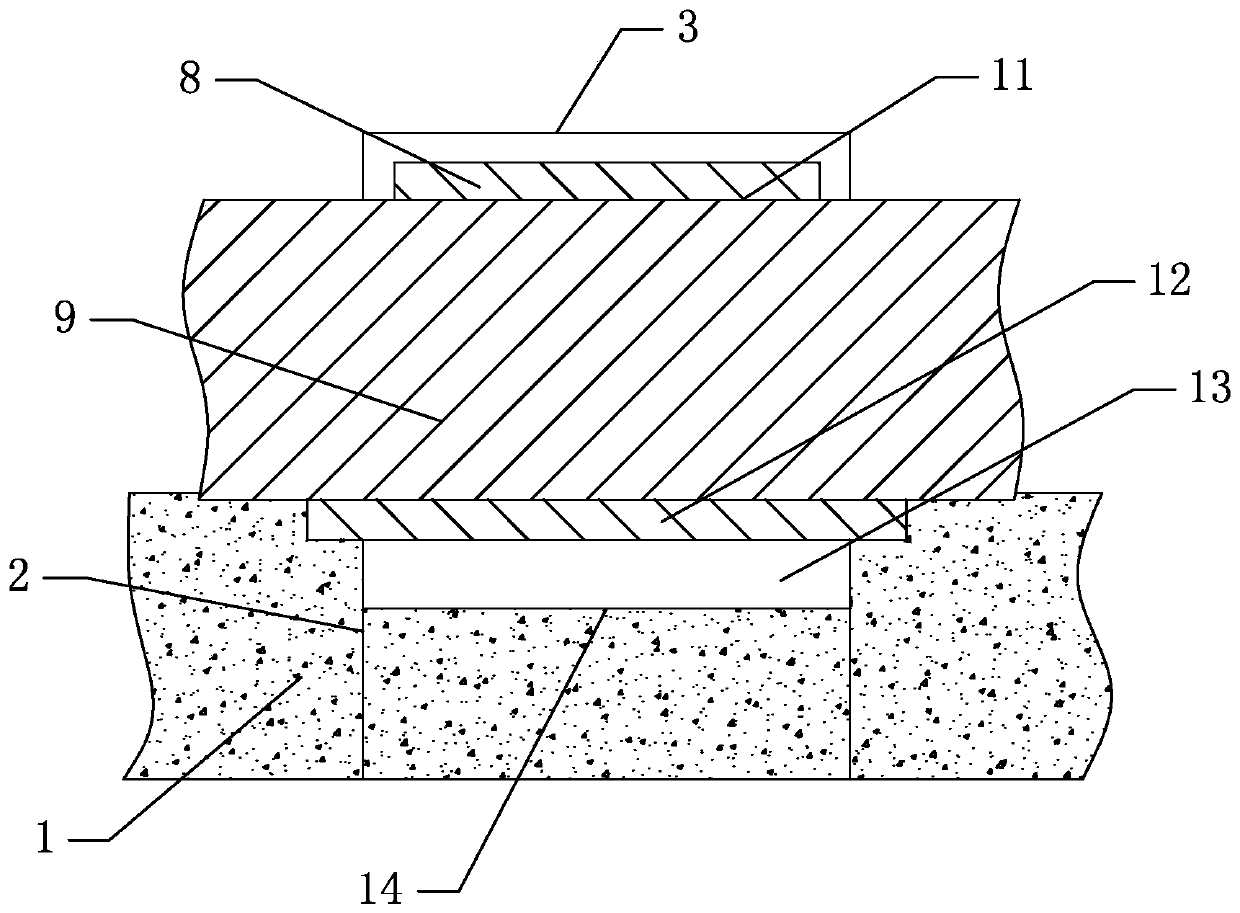 Novel overhanging I-steel pre-embedded anchor device and anchor method