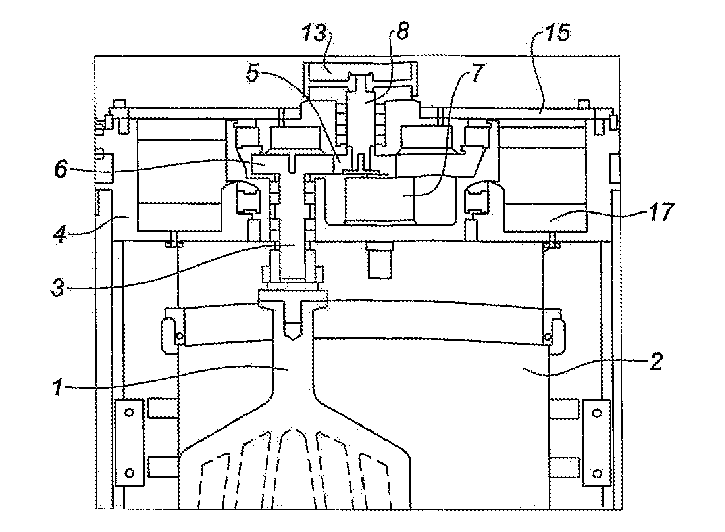 Gearbox for a mixer-blender