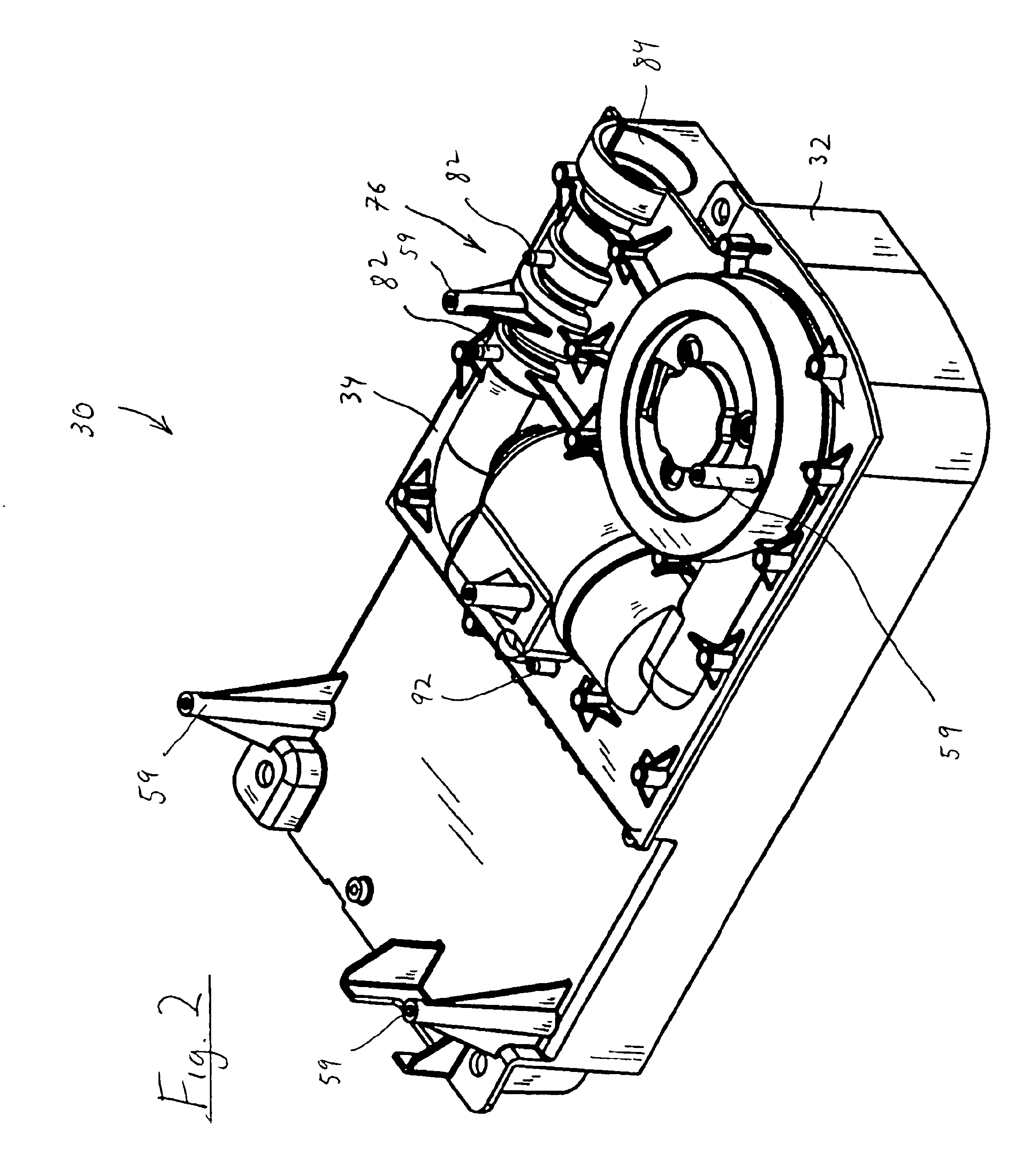 Pressure support system having a two-piece assembly