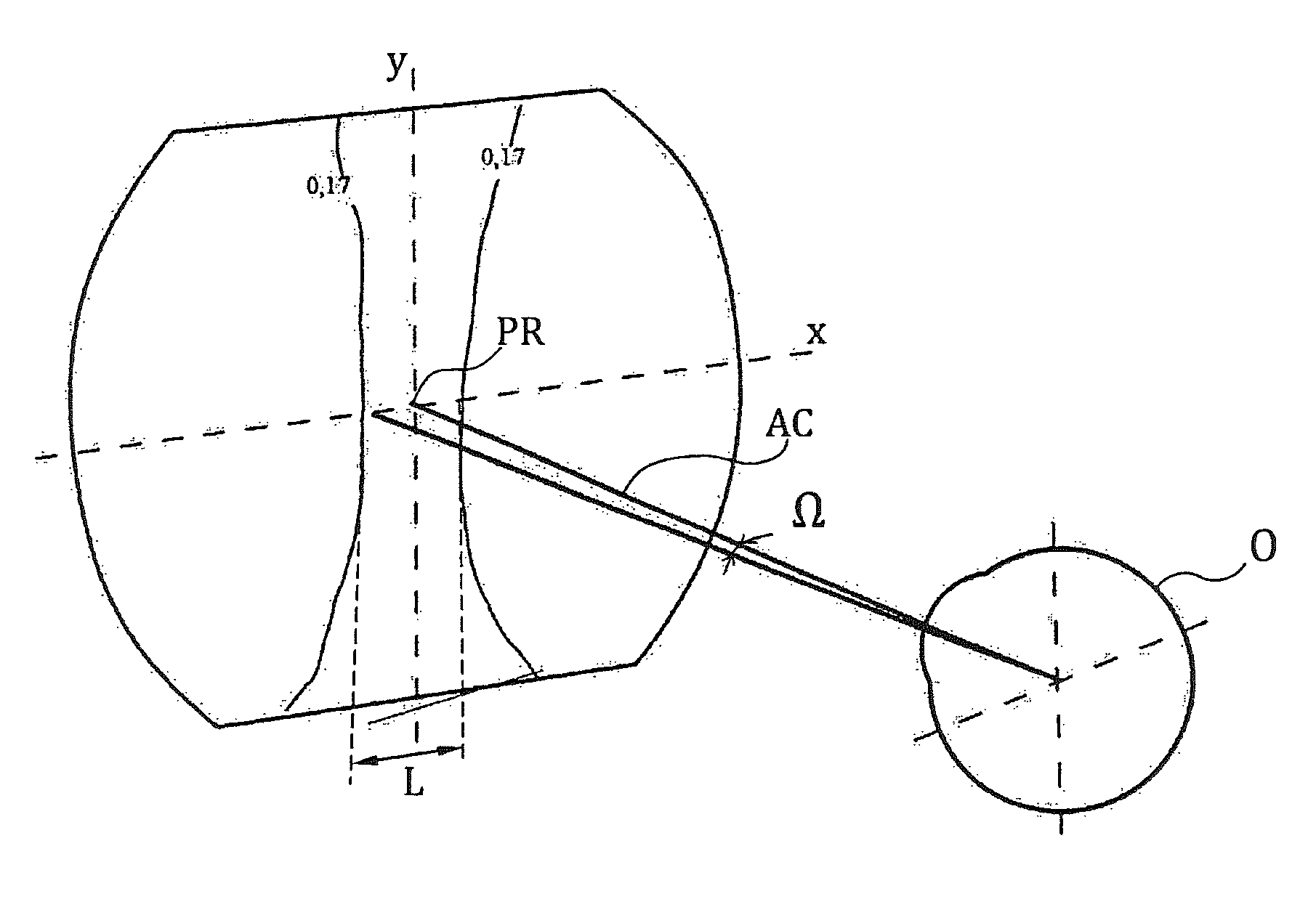 Ophthalmic lens and spectacles comprising at least such one lens