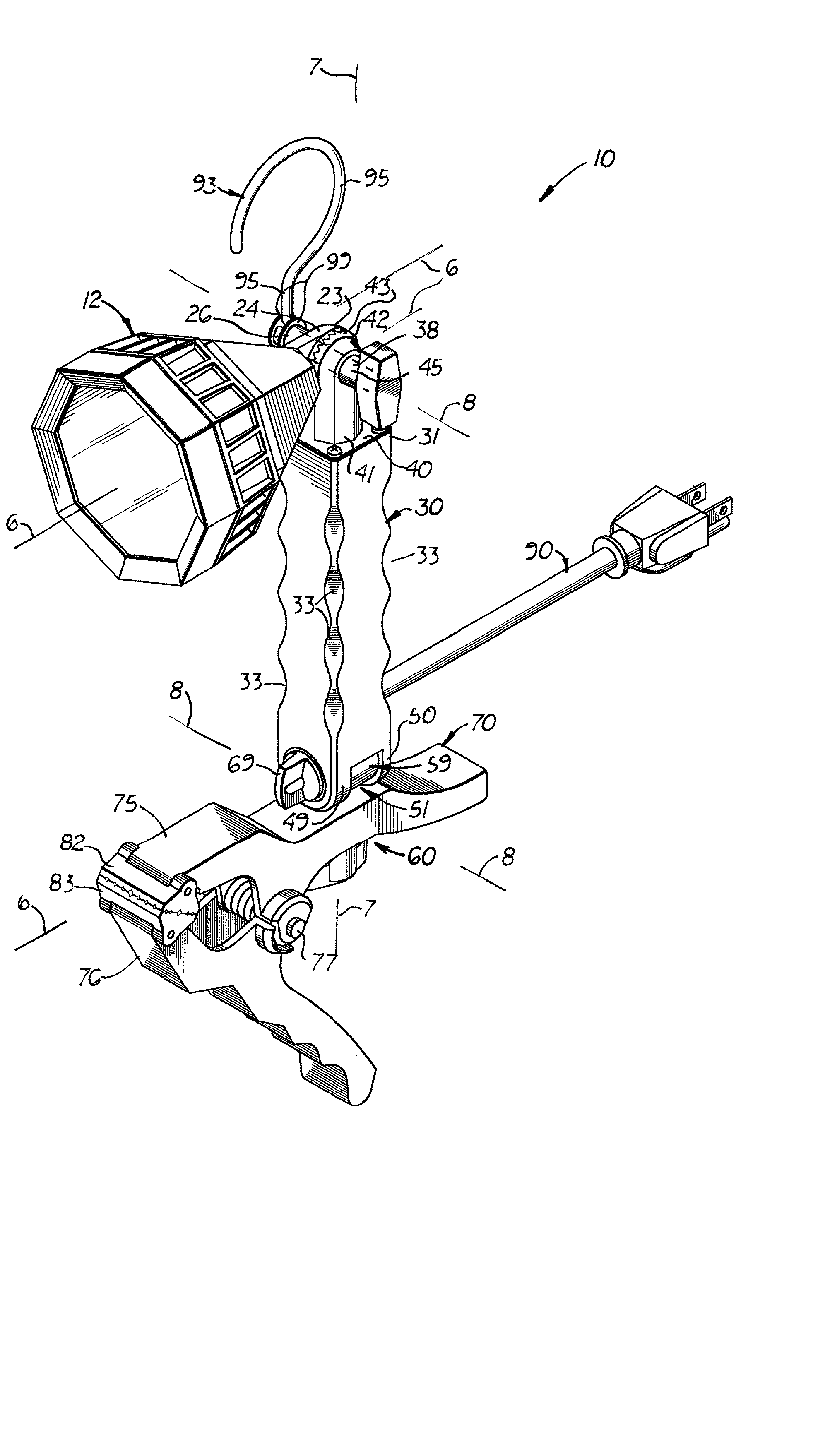 Multi-adjustable clamp work light