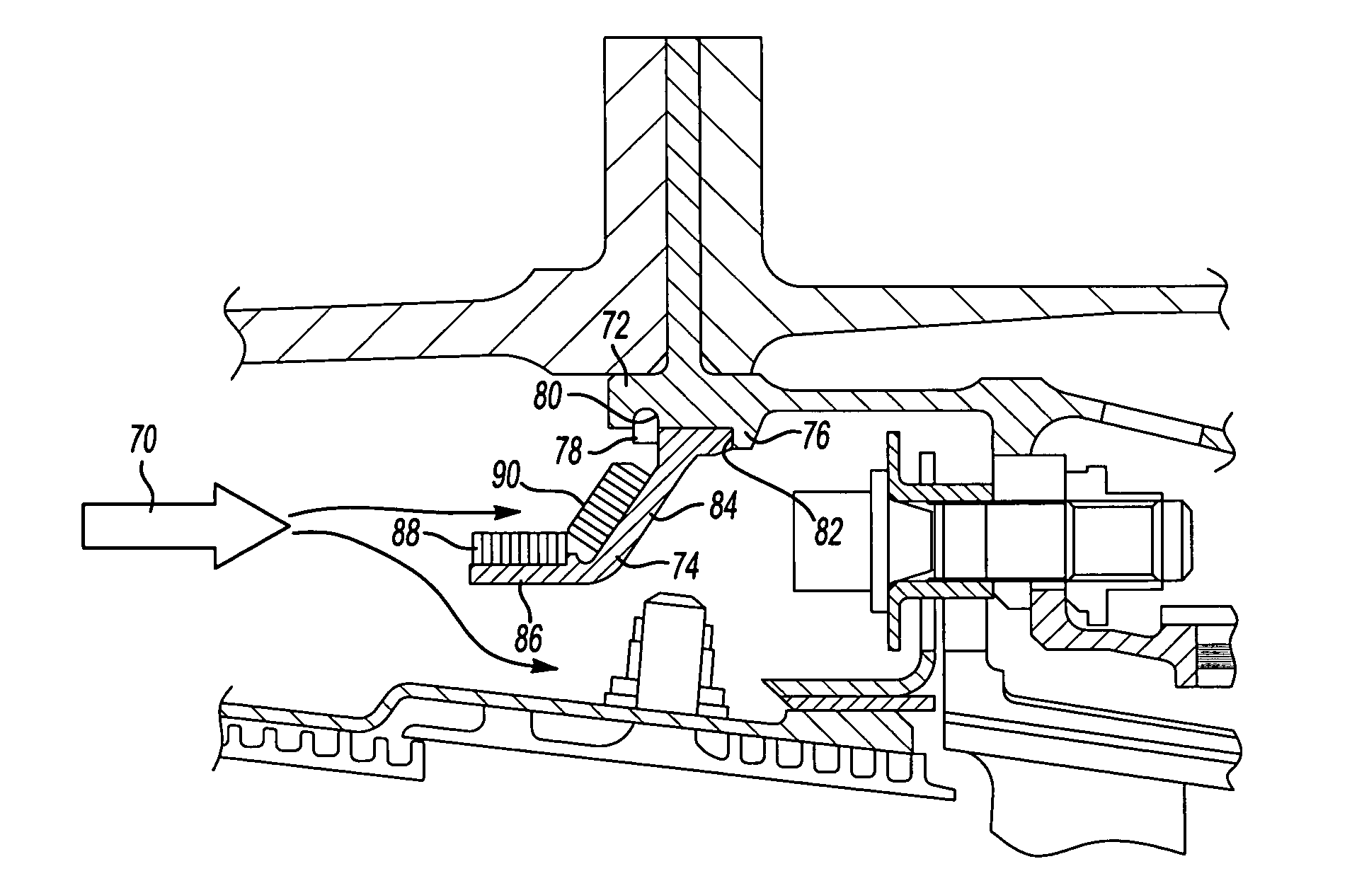 Particle collector for gas turbine engine