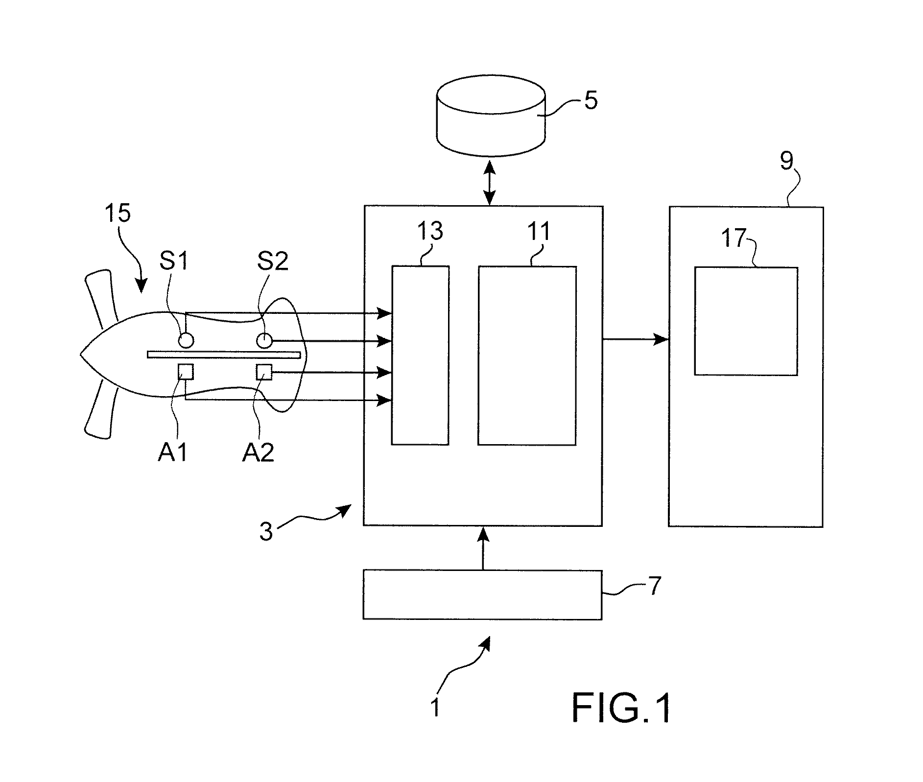 Method and system for the vibration analysis of an engine