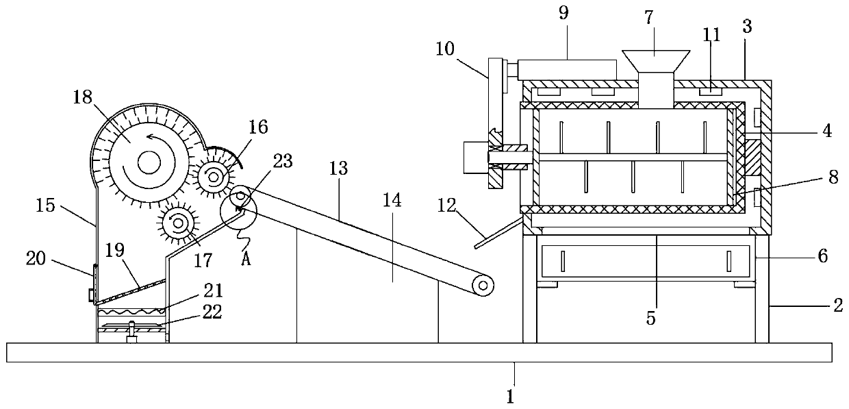 Cashere and wool opening device and opening operation method