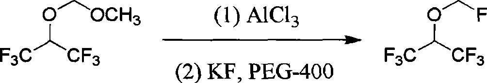 Sevoflurane synthesizing method