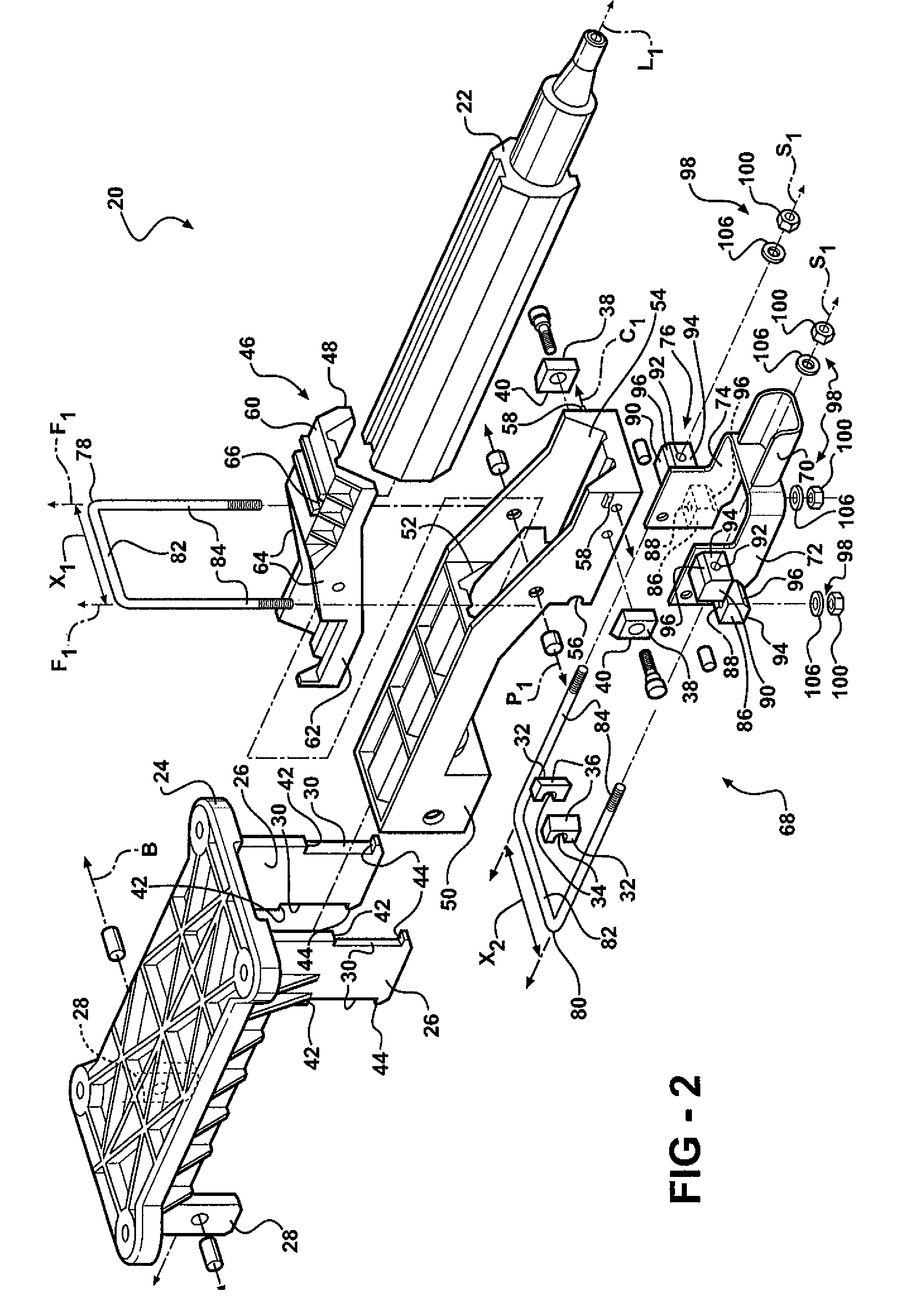 Adjustable steering column assembly for a vehicle