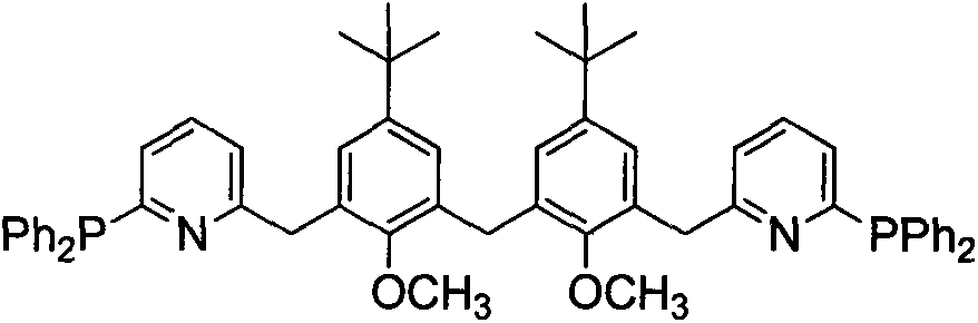 Synthetic method and application of novel multi-aryl bridged long-chain diphosphine ligand