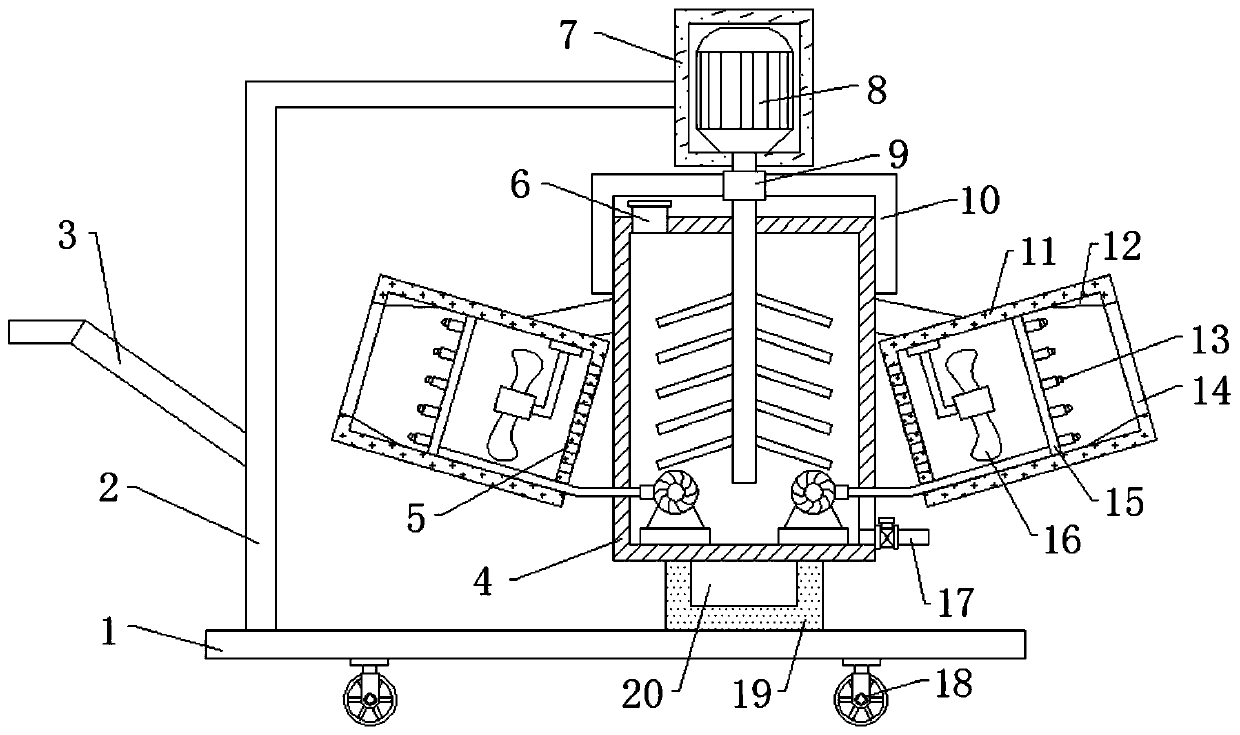 Dust falling device for house building construction