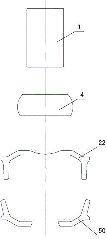 Processing method of carrying out rotary forging on forge pieces with high precision of truck hub