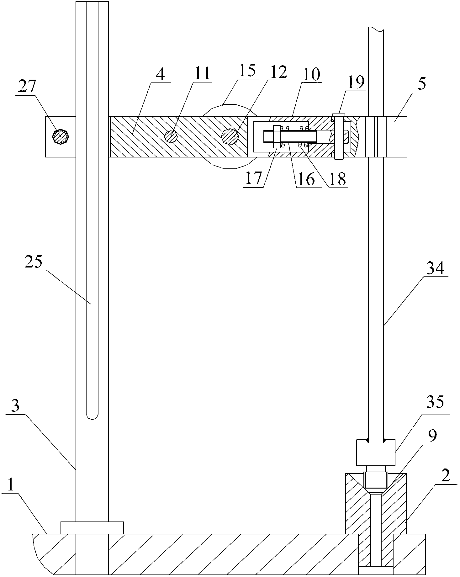 Fast centering installing and clamping device