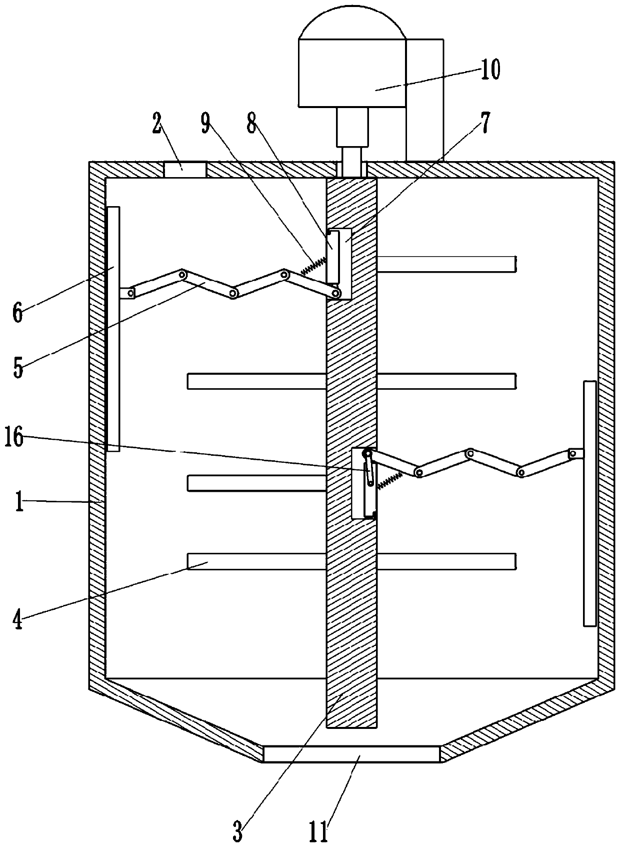 Self-cleaning stirring device