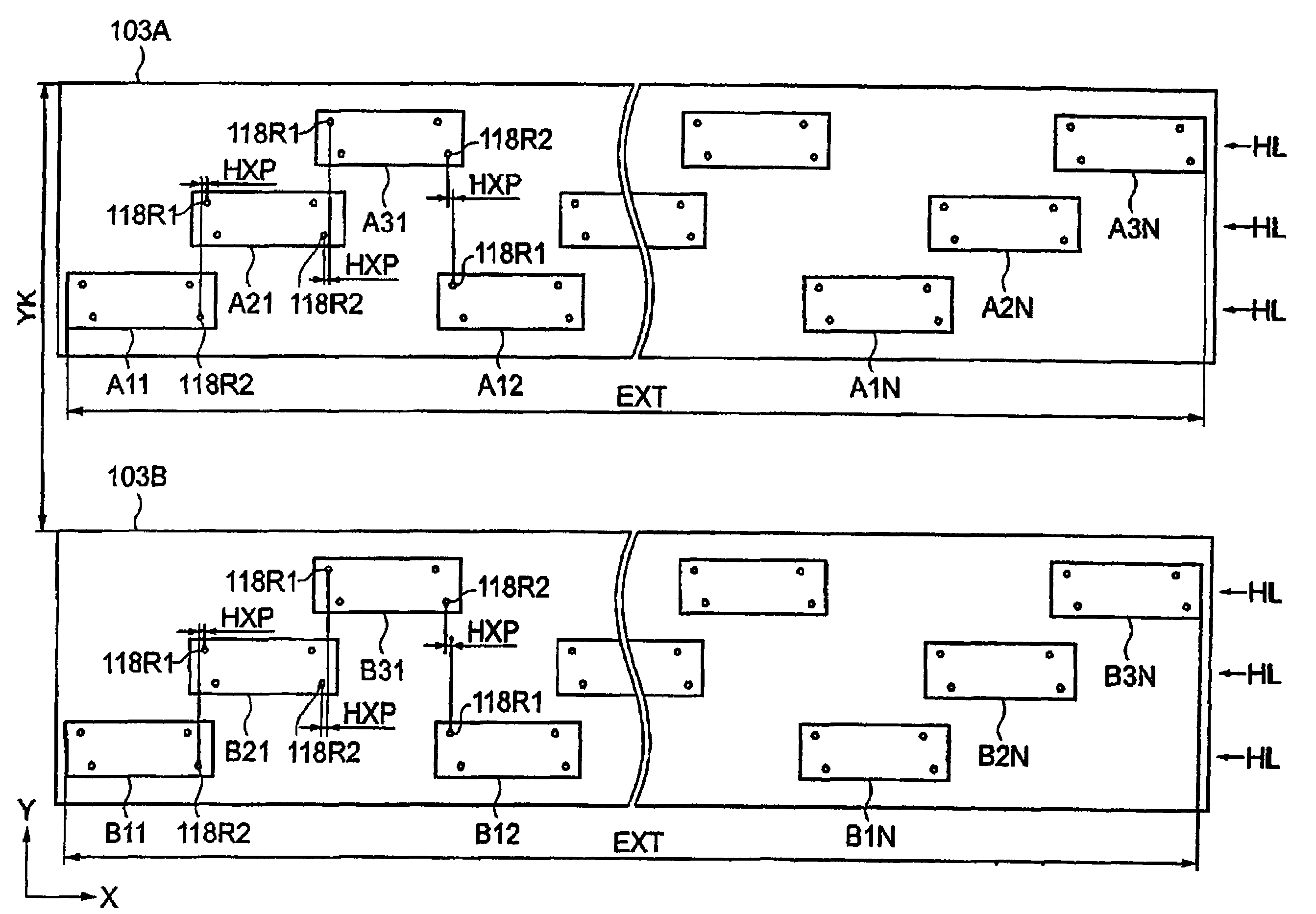 Discharge apparatus, material application method, manufacturing method for color filter substrate, manufacturing method for electroluminescence display apparatus, manufacturing method for plasma display apparatus, and wiring manufacturing method