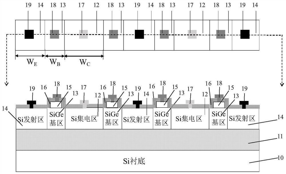 Isothermal co-emitter lateral sige heterojunction bipolar transistor