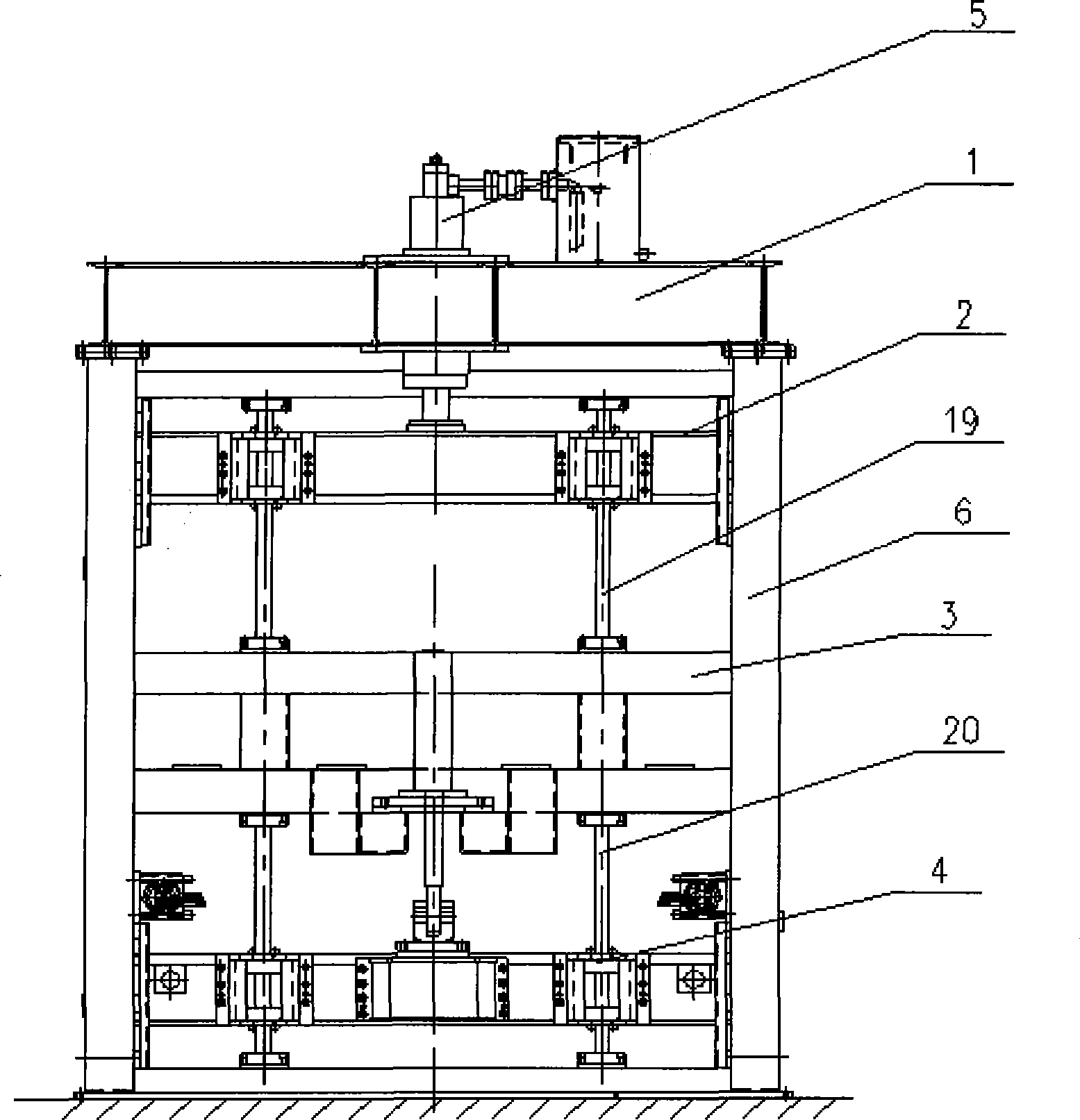 Double-sided opposite pressing interior trim molding hydraulic press