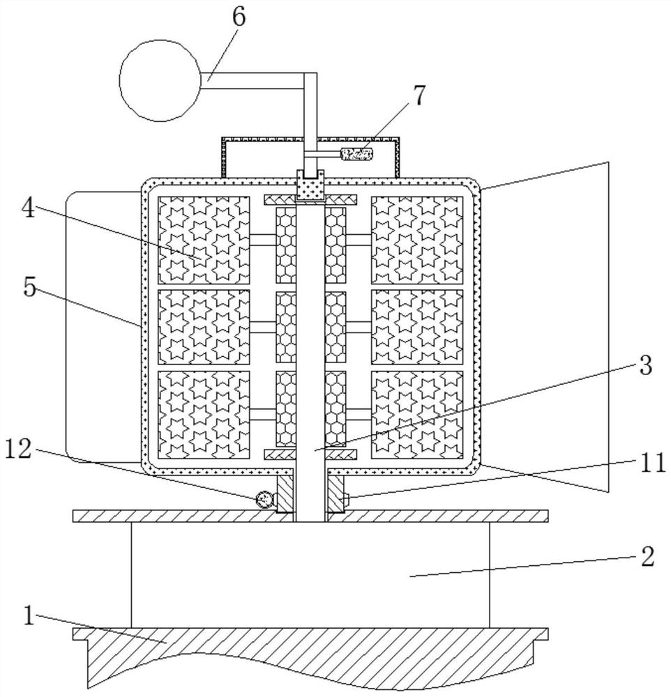 A closed adjustable power generation device for vertical axis wind-powered street lamps