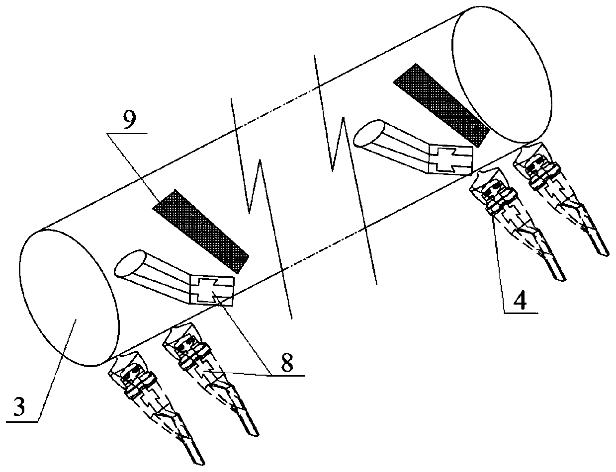 High-pressure flushing system for trailing suction hopper dredger and with self-exciting oscillation pulsed jet flow nozzles