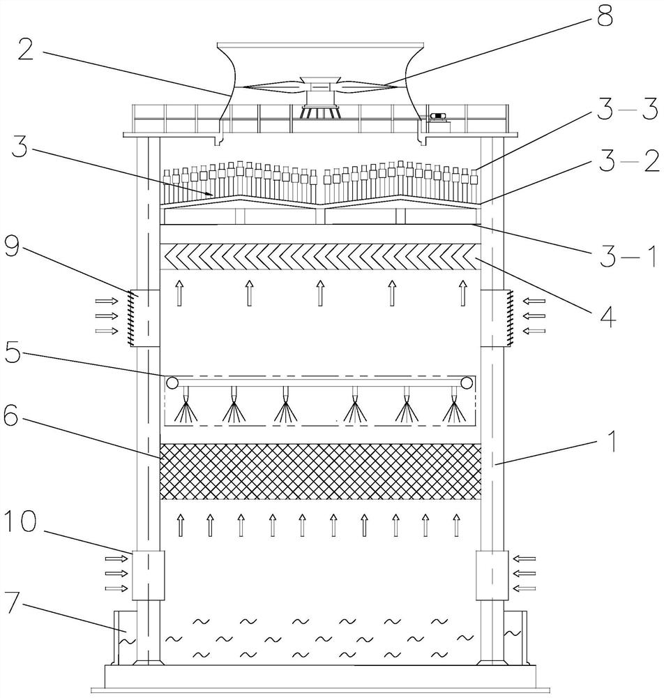 Multi-water-saving cooling tower