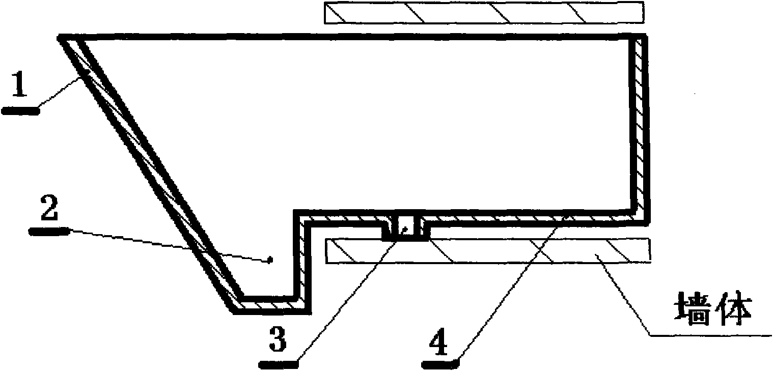 Water-storage-type drawer box for wall planting