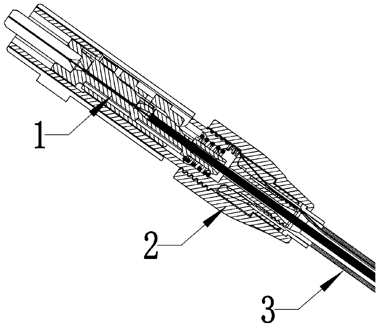 Loose-sleeve optical cable field assembly connector and a fixing assembly thereof