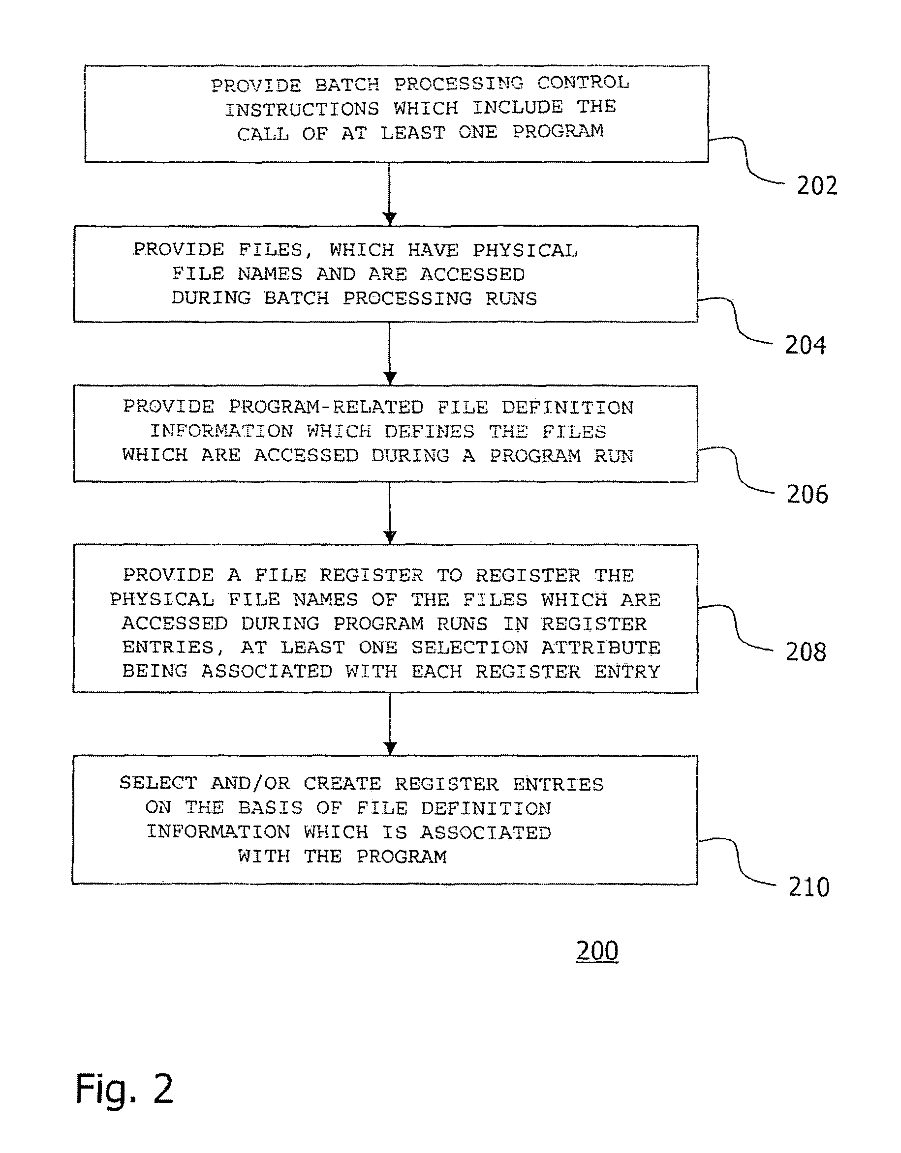 Dynamic registration of batch files by abstract selection criteria