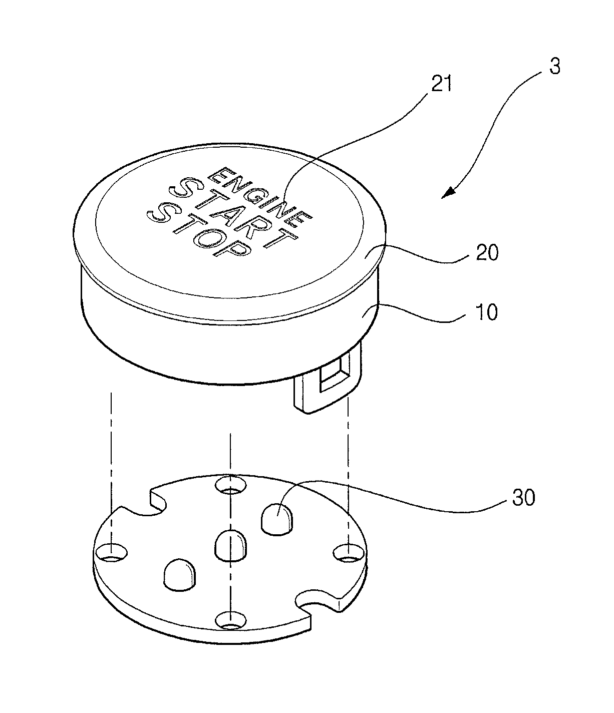 Light emitting control knob