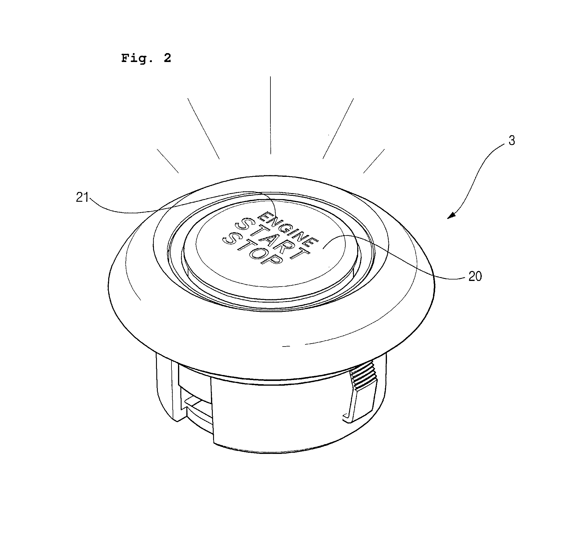 Light emitting control knob