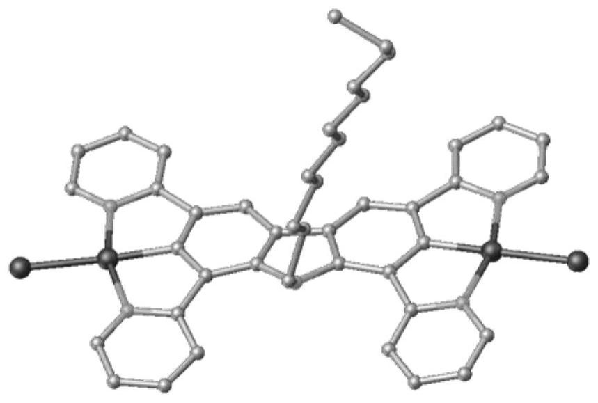 Carbazole bridged binuclear metal platinum complex as well as preparation method and application thereof