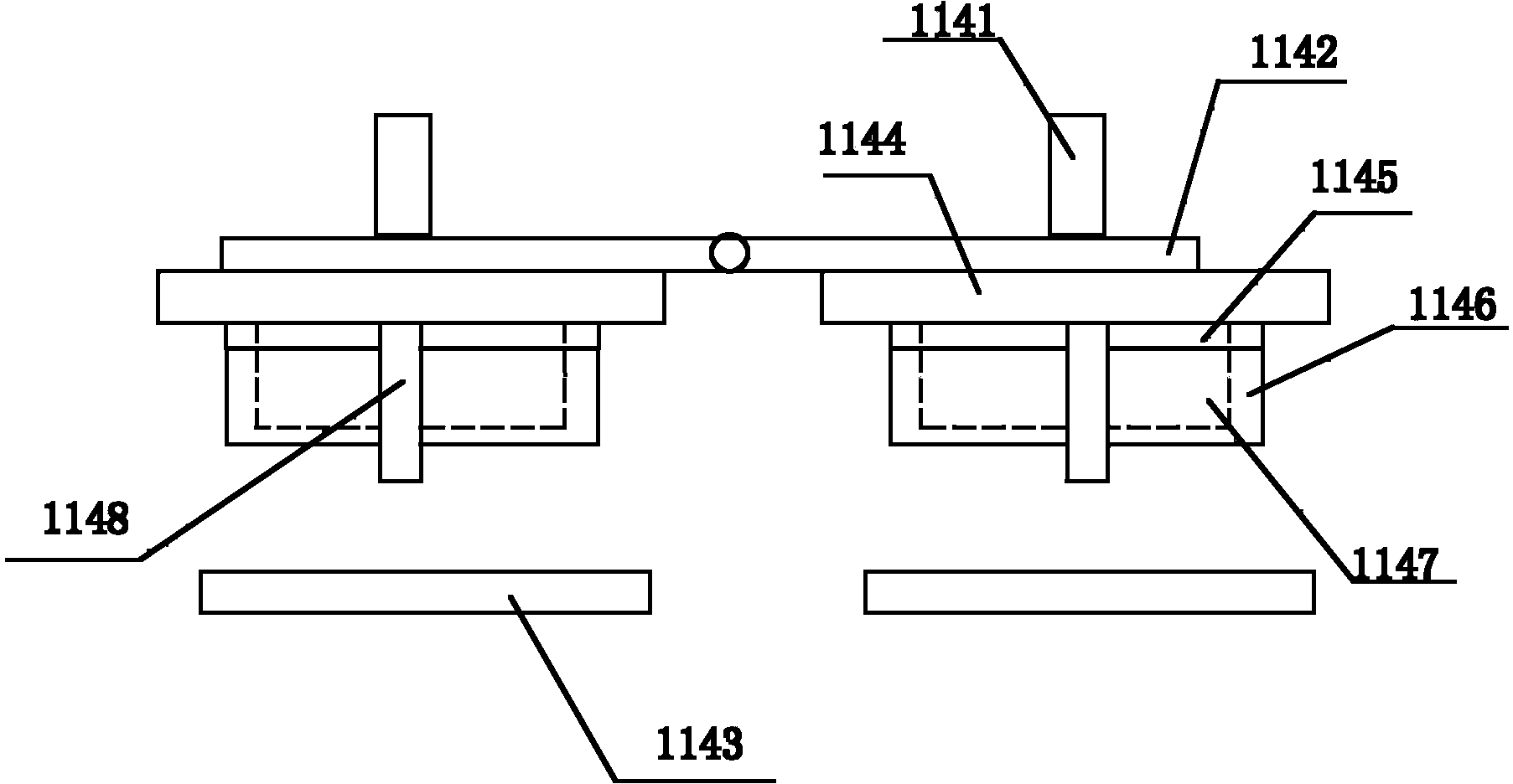 Leftover material sweeping device used in production process of plastic bag