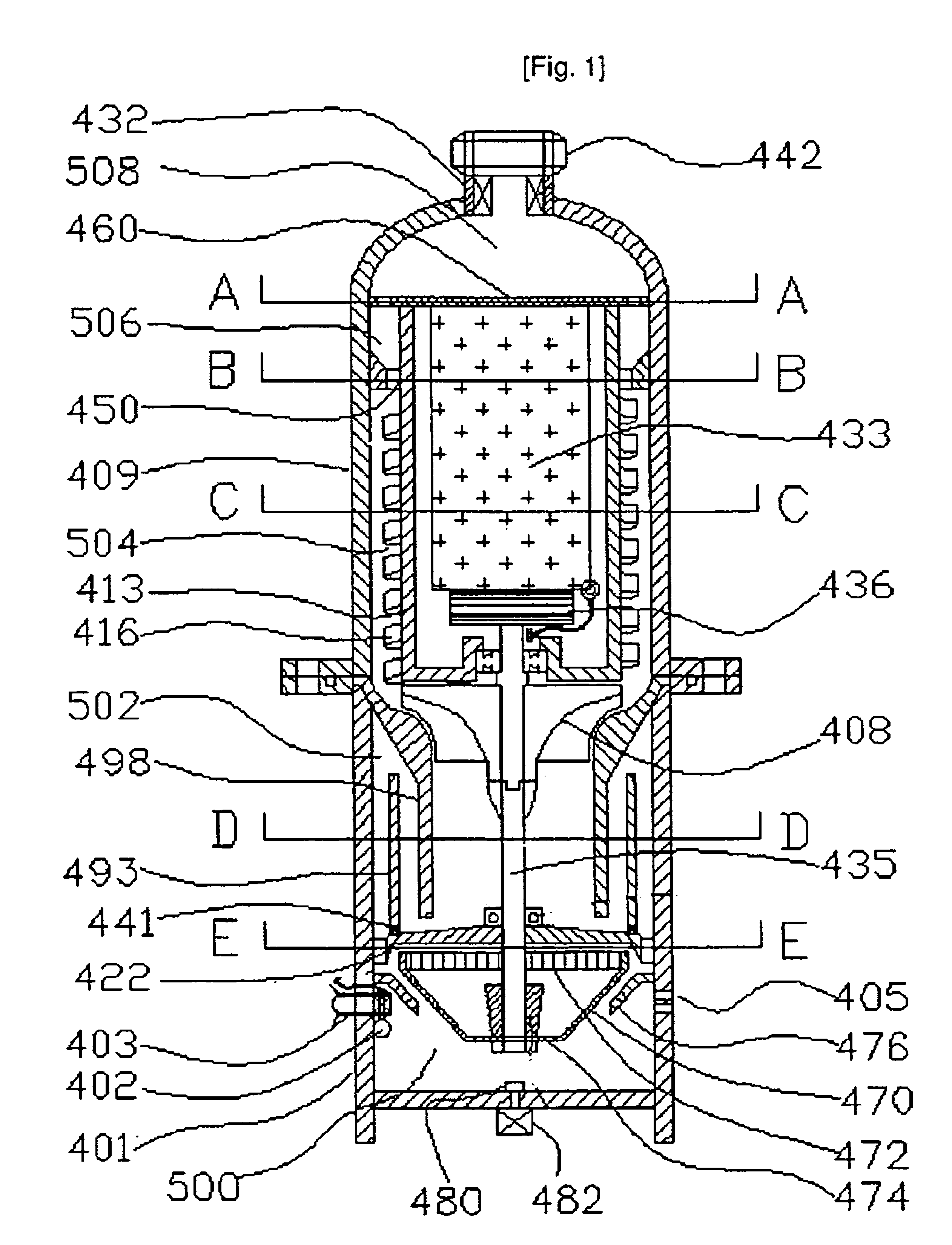 Centrifugal wet type air cleaner utilizing a spin vaporizer and a spiral on the basis of a labyrinth effect