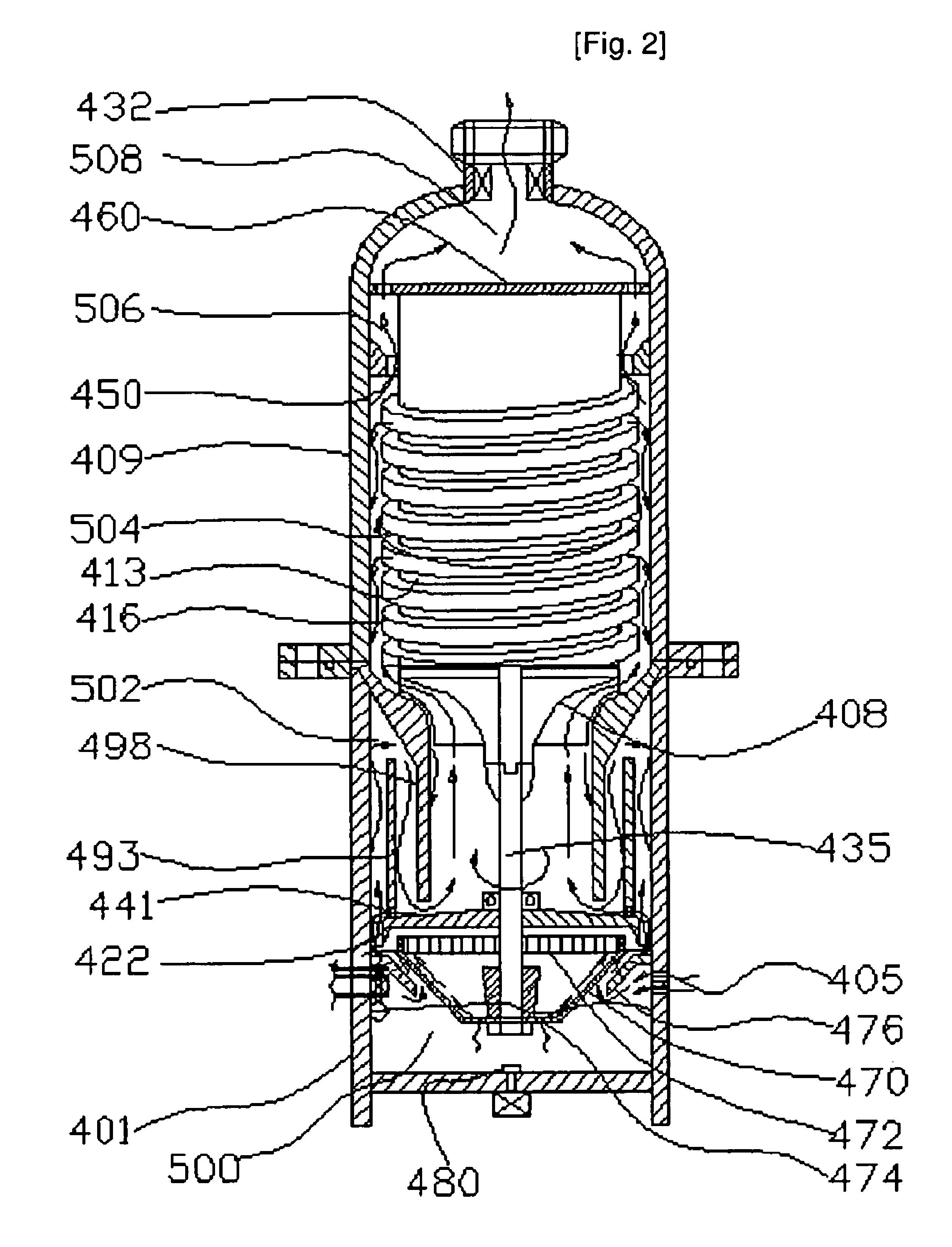 Centrifugal wet type air cleaner utilizing a spin vaporizer and a spiral on the basis of a labyrinth effect