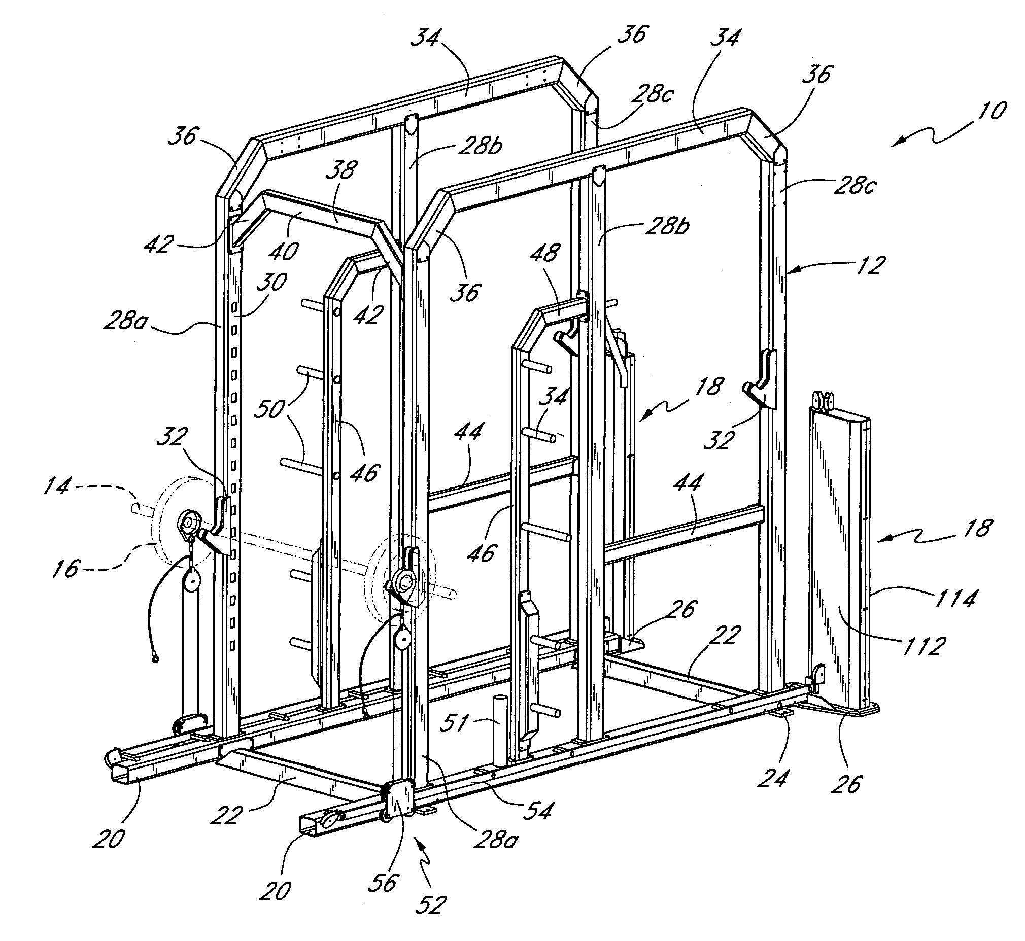 Exercise apparatus using weight and pneumatic resistances